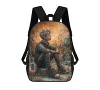 sinyumoney Urban Punk Guitarist 17inch Mochila Escolar Impresa En 3D Para Niños, Mochila Escolar Informal De Moda, Mochilas De Viaje Para Niños Y Estudiantes.