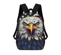 sinyumoney USA Flag Bald Eagle Mochila, Mochila Infantil, Mochila Escolar Para Estudiantes, Mochila Para Libros, Mochila Escolar Impresa En 3D Para Niños Y Niñas 17inch