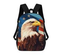 sinyumoney USA Retro Eagle Pixel Art Mochila Escolar Impermeable Para Ordenador, Ideal Para El Campus, Actividades Al Aire Libre, Viajes Y Deportes 17inch