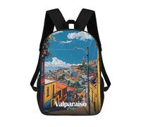 sinyumoney Valparaiso Cityscape Mochilas Infantiles Mochila Escolar Mochila Impresa En 3D Para Niños Mochilas De Viaje Bolsas Para Libros Mochila Escolar Para Niños 17inch