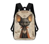 sinyumoney Vampurr Cat Vampire Creature Mochila Infantil De Moda Divertida Mochila Escolar Para Niños Y Adolescentes Con Impresión 3D Para Niños 17inch