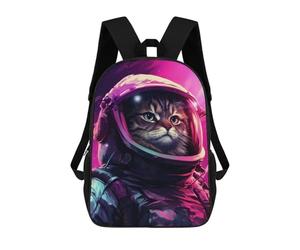 sinyumoney Vaporwave Cat Astronaut Mochila Escolar Ligera Para Aeropuerto Y Estudiantes Universitarios: Perfecta Para Viajes, Trabajo Y Uso Diario 17inch