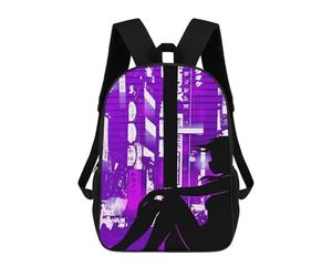 sinyumoney Vaporwave Window Girl Mochila Escolar, Mochila De Viaje Para La Universidad, Mochilas Para Acampar, Aventuras Al Aire Libre Y Viajes Diarios 17inch