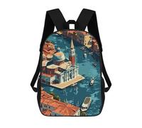 sinyumoney Venice from Above Mochila, Mochila Escolar Impresa En 3D, Bolsa Para El Almuerzo Escolar, Mochila De Viaje, Mochila Para Amigos, Mochila Escolar Para Niñas Y Niños 17inch