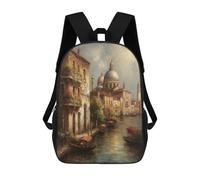 sinyumoney Venice Italy City of Water Mochila Con Bolsillo Mochilas Impresas En 3D, Mochilas De Viaje, Mochilas Para Libros, Mochila Escolar Para Niños 17inch