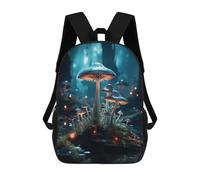 sinyumoney Verdant Glow Mushroom Mochila Escolar Infantil Impresa En 3D Mochila De Viaje De Alta Capacidad Bolsas Para Libros Mochila Infantil 17inch