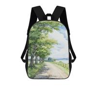 sinyumoney Verdant Way Mochilas De 17 Pulgadas Para Niños, Mochilas Escolares Impresas En 3D Para Estudiantes De Primaria Y Secundaria, Para Niños Y Niñas.