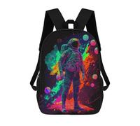 sinyumoney Vibrant Astronaut Artwork -9 Mochila Escolar Para Niños Mochila Escolar Impresa En 3D Mochila Escolar De Moda Para Niños De Primaria Y Secundaria 17inch