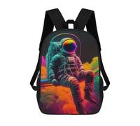 sinyumoney Vibrant Astronaut Dreamscape Mochila Escolar Mochilas Escolares Para Niñas Y Niños Mochila Con Bolsillo Mochila Escolar De Moda Para Niños 17inch