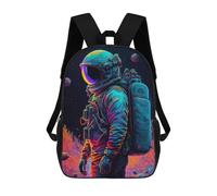 sinyumoney Vibrant Astronaut in Space -1 Mochila Escolar Impresa En 3D Para Niños, Mochila Escolar Informal De Moda Para Viajes Para Niños Y Estudiantes 17inch