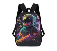 sinyumoney Vibrant Astronaut in Space -5 Mochila Escolar Mochilas Escolares Para Niñas Y Niños Mochila Con Bolsillo Mochila Escolar De Moda Para Niños 17inch