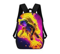 sinyumoney Vibrant Astronaut in Space Mochila Escolar Para Niñas Mochila Impermeable Mochila Informal De Día Mochila Ligera Para Niño Y Niña Mochila Escolar 17inch