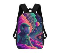 sinyumoney Vibrant Astronaut Journey -4 Mochila Escolar Para Niñas Y Niños, Mochilas De Gran Capacidad, Mochilas Ligeras Para Niños Y Estudiantes 17inch