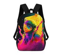 sinyumoney Vibrant Astronaut Splash Art Mochila Escolar Impresa En 3D Mochilas Informales Para Niños Mochila Escolar Impresa En 3D Para Niños De Primaria Y Secundaria 17inch
