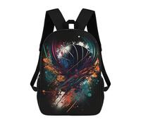 sinyumoney Vibrant Basketball Art Print Mochila Escolar Infantil De 17 Pulgadas Con Estampado 3D, Mochila Moderna Para Niños, Mochilas De Viaje, Bolsas Para Libros, Mochila Escolar Infantil