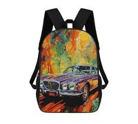 sinyumoney Vibrant Car Artwork Mochilas Escolares, De Viaje Y Universitarias Para Hombres, Mujeres Y Adolescentes 17inch