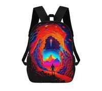 sinyumoney Vibrant Cave Journey Mochila Infantil, Mochila Escolar Infantil, Mochilas Escolares Impresas En 3D Para Niños Y Estudiantes Adolescentes 17inch