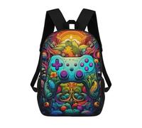 sinyumoney Vibrant Controller Fantasy Artwork Mochila Escolar Impresa En 3D Mochila Escolar De Moda Para Niños Mochilas Para Niños Estudiantes De Secundaria 17inch
