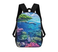 sinyumoney Vibrant Coral Reef Ecosystem Illustration Mochila Escolar Infantil Impresa En 3D Para Niños, Mochila De Viaje De Alta Capacidad, Bolsas Para Libros, Mochila Escolar Infantil 17inch