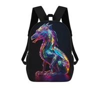 sinyumoney Vibrant Crystal Dragon Mochila Para Niños, Adolescentes Y Estudiantes, Mochilas Para Niñas, Mochilas Para Niños Pequeños, Primaria Y Secundaria 17inch
