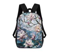 sinyumoney Vibrant Dahlias - Mochila escolar con impresión 3D, para almuerzo, de viaje, para amigos, para niñas y niños, Serene Magnolias, 17"