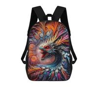 sinyumoney Vibrant Dragon Vortex Mochila Escolar Para Niños, Mochila Escolar De Gran Capacidad Para Niños, Mochila Escolar 3D, Regalos Para Niños 17inch