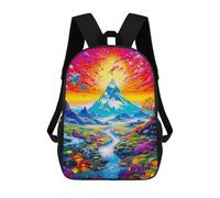 sinyumoney Vibrant Fantasy Landscape Mochila Escolar Infantil Estampada Para Adultos Y Niños, Mochila De Viaje Para El Día A Día 17inch