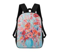 sinyumoney Vibrant Floral Arrangement Mochila Escolar Infantil Con Impresión 3D, Mochila Escolar Informal Para Niños De Primaria Y Secundaria 17inch