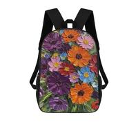 sinyumoney Vibrant Floral Bouquet Mochilas Para Niños Mochilas Escolares Mochila Escolar Para Niños Impresa En 3D Mochilas De Viaje De Moda Para Niños De Primaria Y Secundaria 17inch