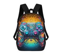 sinyumoney Vibrant Gaming Controller Artwork -11 Mochila Escolar De Moda Para Estudiantes, Adecuada Para Niños Y Niñas, Mochila Informal Para Viajes Al Aire Libre, Esencial Para El Día A Día 17inch