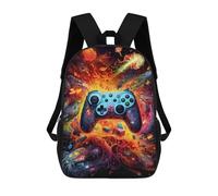 sinyumoney Vibrant Gaming Controller Artwork -111 Mochila Escolar Infantil Impresa En 3D Para Niños, Mochilas De Viaje De Alta Capacidad, Bolsas Para Libros, Mochila Escolar Infantil 17inch