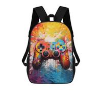 sinyumoney Vibrant Gaming Controller Artwork -125 Mochilas Impresas En 3D Para Niños, Mochila Escolar, Mochila De Moda Para Niños De Primaria Y Secundaria 17inch