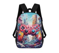 sinyumoney Vibrant Gaming Controller Artwork -138 Mochila Escolar Impresa En 3D Para Niños, Mochila Escolar, Mochilas De Viaje, Bolso Informal De Moda Para Niños Y Estudiantes 17inch