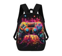 sinyumoney Vibrant Gaming Controller Artwork -16 Mochilas Informales Para Niños, Mochila Escolar Para Adolescentes, Niñas Y Niños, Mochilas Para Libros 17inch
