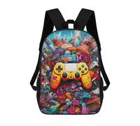 sinyumoney Vibrant Gaming Controller Artwork -23 Mochila Escolar Infantil, Mochilas Impresas En 3D, Mochilas Escolares De Moda Para Niños De Primaria Y Secundaria 17inch