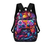 sinyumoney Vibrant Gaming Controller Artwork -33 Mochila Escolar De Moda Para Estudiantes, Adecuada Para Niños Y Niñas, Mochila Informal Para Viajes Al Aire Libre, Esencial Para El Día A Día 17inch