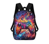 sinyumoney Vibrant Gaming Controller Artwork -54 Mochila Escolar Infantil Estampada Para Adultos Y Niños, Mochila De Viaje Para El Día A Día 17inch