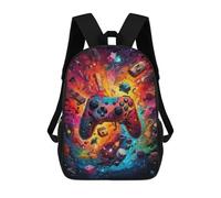 sinyumoney Vibrant Gaming Controller Artwork -59 Mochila Escolar De Moda Para Estudiantes, Adecuada Para Niños Y Niñas, Mochila Informal Para Viajes Al Aire Libre, Esencial Para El Día A Día 17inch