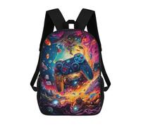 sinyumoney Vibrant Gaming Controller Artwork -84 Mochilas Informales Para Niños, Mochila Escolar Para Adolescentes, Niñas Y Niños, Mochilas Para Libros 17inch