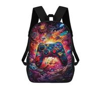 sinyumoney Vibrant Gaming Controller Artwork -85 Mochila Escolar Impresa En 3D Para Niños, Mochila Escolar, Mochilas De Viaje, Bolso Informal De Moda Para Niños Y Estudiantes 17inch