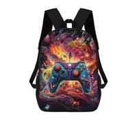sinyumoney Vibrant Gaming Controller Artwork -92 Mochila Escolar Infantil Impresa En 3D Para Niños, Mochilas De Viaje De Alta Capacidad, Bolsas Para Libros, Mochila Escolar Infantil 17inch