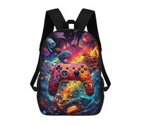 sinyumoney Vibrant Gaming Controller Artwork -94 Mochilas Escolares Impresas En 3D, Mochila Escolar Informal Para Niños, Mochila Escolar De Moda Para Estudiantes De Secundaria 17inch