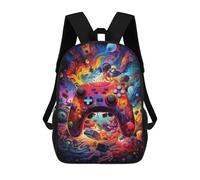 sinyumoney Vibrant Gaming Controller Artwork -97 Mochila Escolar De Moda Para Estudiantes, Adecuada Para Niños Y Niñas, Mochila Informal Para Viajes Al Aire Libre, Esencial Para El Día A Día 17inch