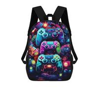 sinyumoney Vibrant Gaming Controllers -29 Mochilas Informales Para Niños, Mochila Escolar Para Adolescentes, Niñas Y Niños, Mochilas Para Libros 17inch