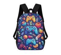 sinyumoney Vibrant Gaming Controllers Illustration -1 Mochila De Peluche Con Dibujos Animados, Mochila 3D Para Niños, Bolsa Escolar, Idea De Regalo De Cumpleaños Para Niños Y Niñas 17inch