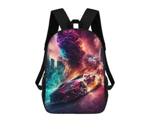sinyumoney Vibrant Hurricane Car Mochila Ligera Informal Para El Día A Día, Mochila Escolar Para El Campus, Actividades Al Aire Libre, Viajes Y Deportes 17inch