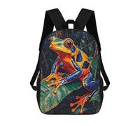 sinyumoney Vibrant Rainforest Frog Mochila Escolar/de Negocios, Resistente, Para Portátil, Para La Escuela/trabajo/viajes 17inch