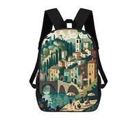 sinyumoney Vibrant Rustic Countryside Mochila, Mochila Escolar Impresa En 3D, Bolsa Para El Almuerzo Escolar, Mochila De Viaje, Mochila Para Amigos, Mochila Escolar Para Niñas Y Niños 17inch
