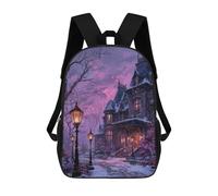sinyumoney Victorian Winter Wonderland Mochila Escolar Informal Para El Día A Día, Para La Escuela, El Trabajo Y Los Viajes Para Hombres, Mujeres Y Adolescentes. 17inch