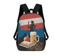 sinyumoney Vienna Cityscape Mochila Escolar Para Adolescentes, Impresión 3D, Ajustable, Bolsa De Moda Con Compartimentos Para Niños, Niños, Niñas, Estudiantes Y Adolescentes, Cultura austriaca, 17"